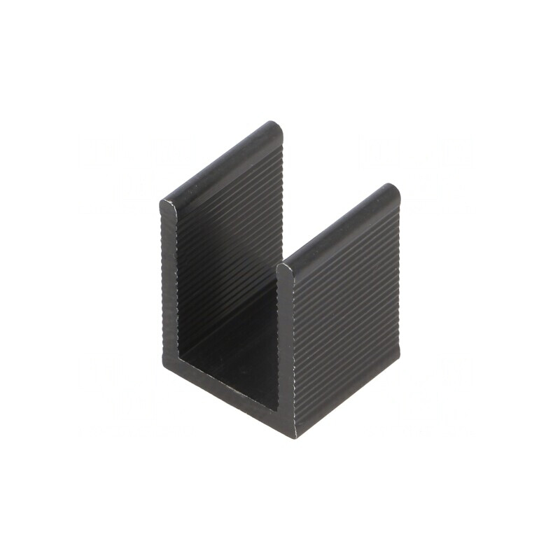 Radiator Extrudat U Negru 11x12x15mm | Electronic-mag.ro | Componente Electronice