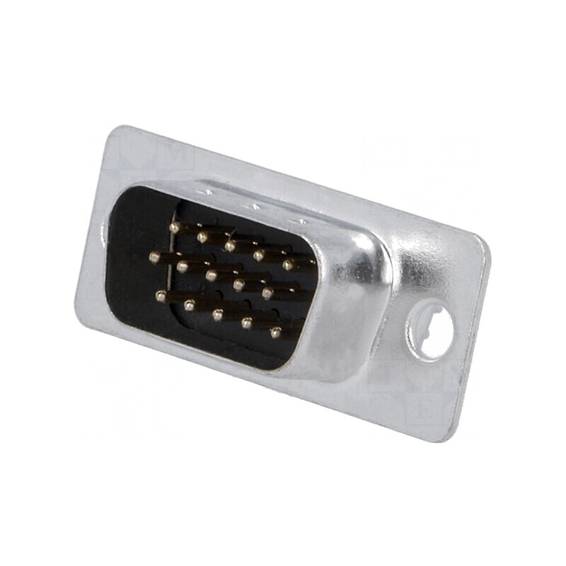 D-Sub 15-Pin Mufă Tată Aurită pentru Cablu | Electronic-mag.ro | Componente Electronice