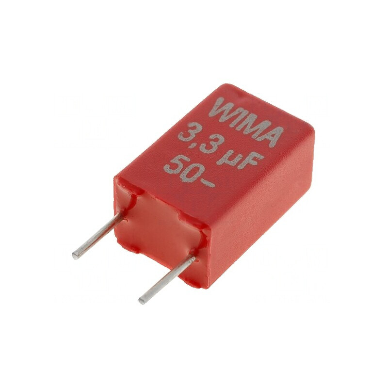Condensator Poliester 3.3uF 30VAC 50VDC THT | Electronic-mag.ro | Componente Electronice