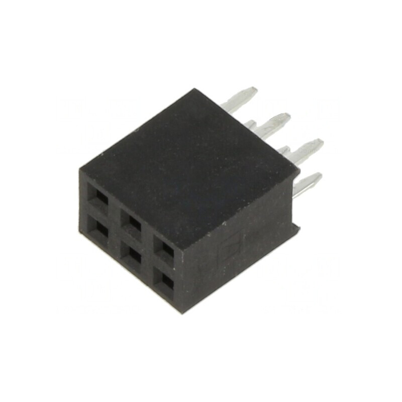 Soclu pini mamă 2,54mm 6 pini THT pentru PCB | Electronic-mag.ro | Componente Electronice