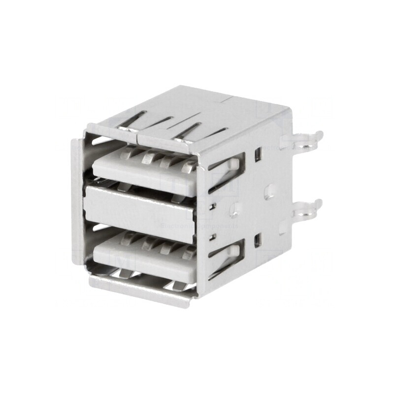 Soclu USB A THT Dublu Drept | Electronic-mag.ro | Componente Electronice