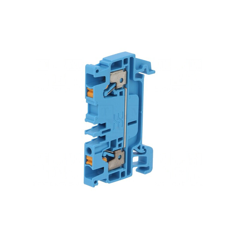 Conector Șine 2,5mm2 2 Borne Albastru Wemid | Electronic-mag.ro | Componente Electronice