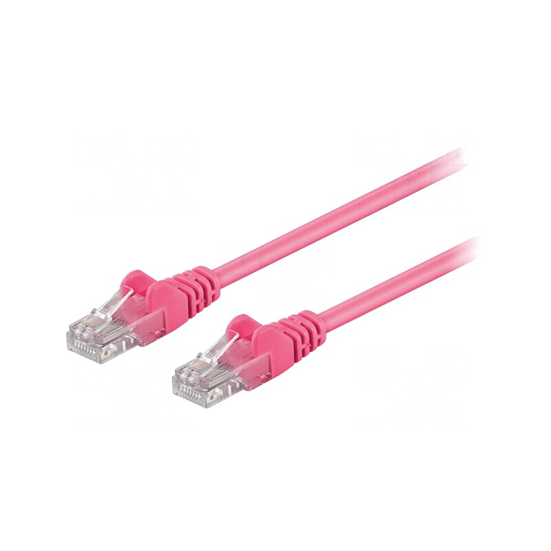 Patch Cord U/UTP 5e Roz 0.5m PVC | Electronic-mag.ro | Componente Electronice