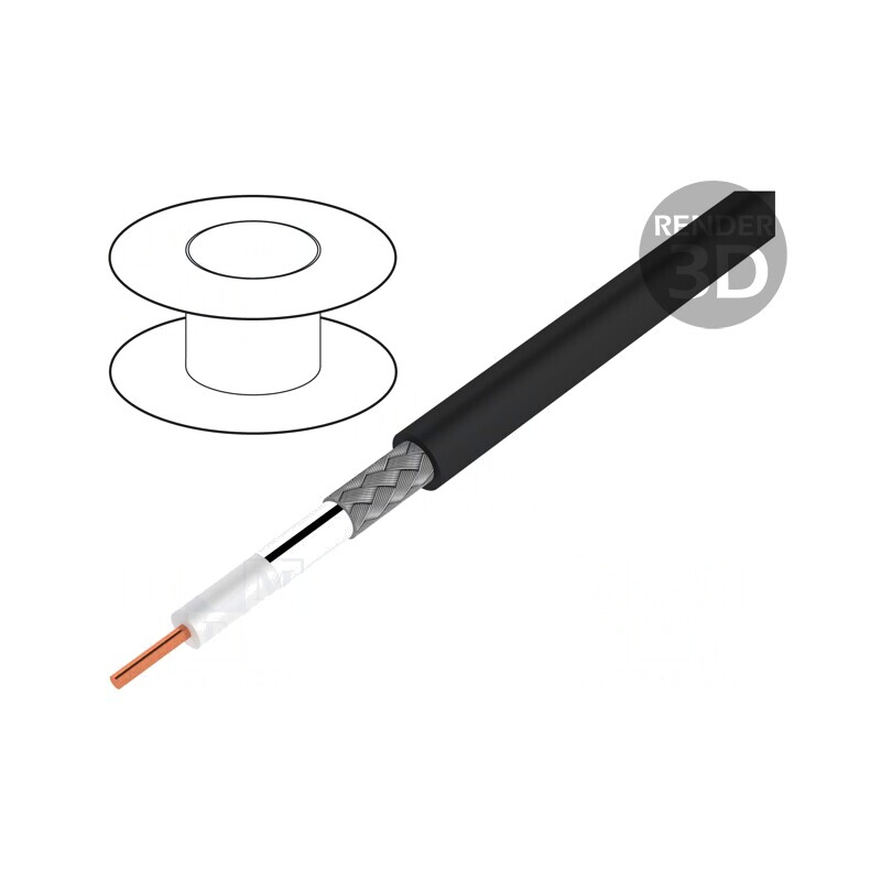 Cablu Coaxial Negru 6.9mm BiTSAT 757 Cu PE | Electronic-mag.ro | Componente Electronice Cablu Coaxial Negru 6.9mm BiTSAT 757 Cu PE | Electronic-mag.ro | Componente Electronice
