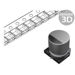 Condensator Electrolitic SMD 1000uF 6.3V 10x10.2mm | Electronic-mag.ro | Componente Electronice