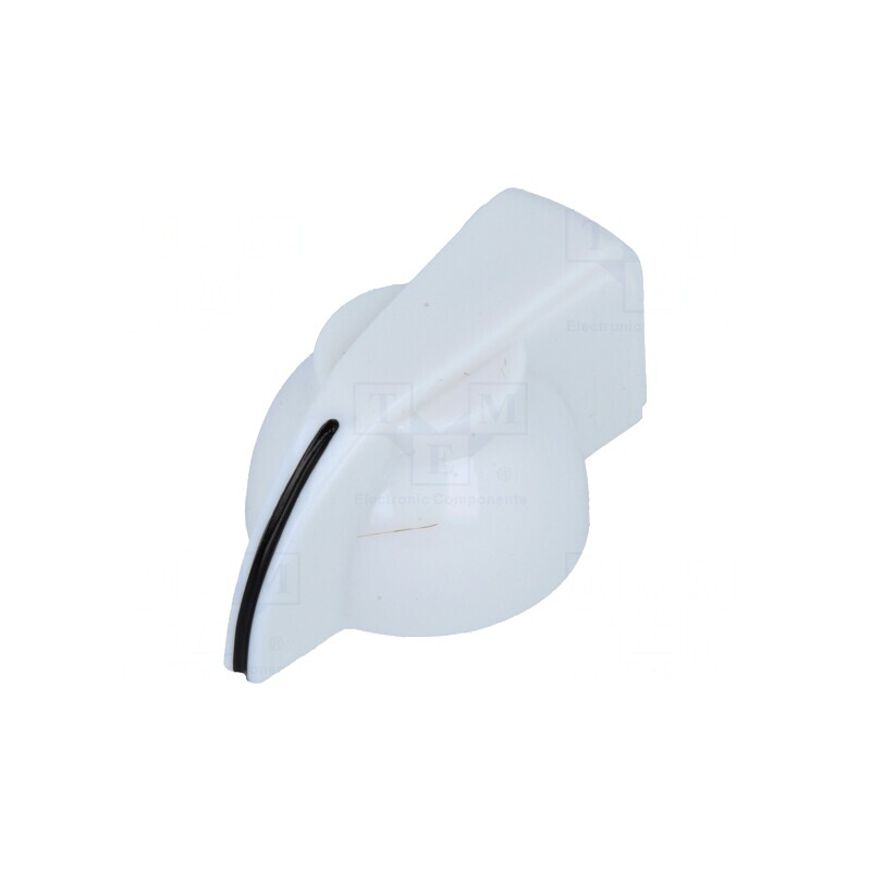 Buton Rotativ Alb cu Indicator 6mm 19.5x14mm | Electronic-mag.ro | Componente Electronice