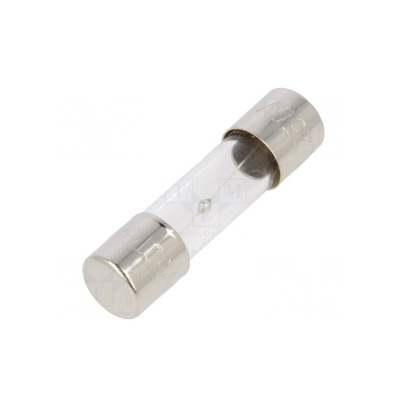 Siguranță întârziere 4A 250V sticlă 5x20mm alamă | Electronic-mag.ro | Componente Electronice
