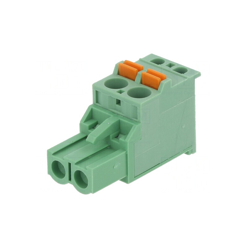 Regletă Conexiuni Deconectabilă 5,08mm 2 Piste Mufă Mamă | Electronic-mag.ro | Componente Electronice