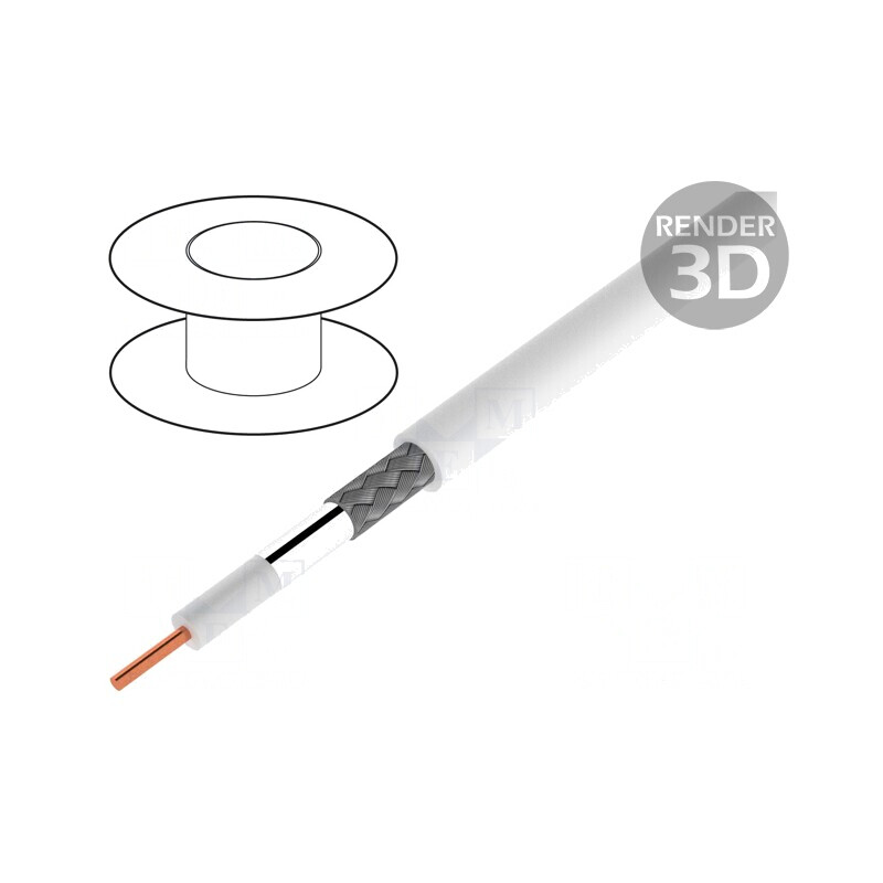Cablu coaxial alb 6,9mm BiTSAT 757 Cu PE | Electronic-mag.ro | Componente Electronice Cablu coaxial alb 6,9mm BiTSAT 757 Cu PE | Electronic-mag.ro | Componente Electronice