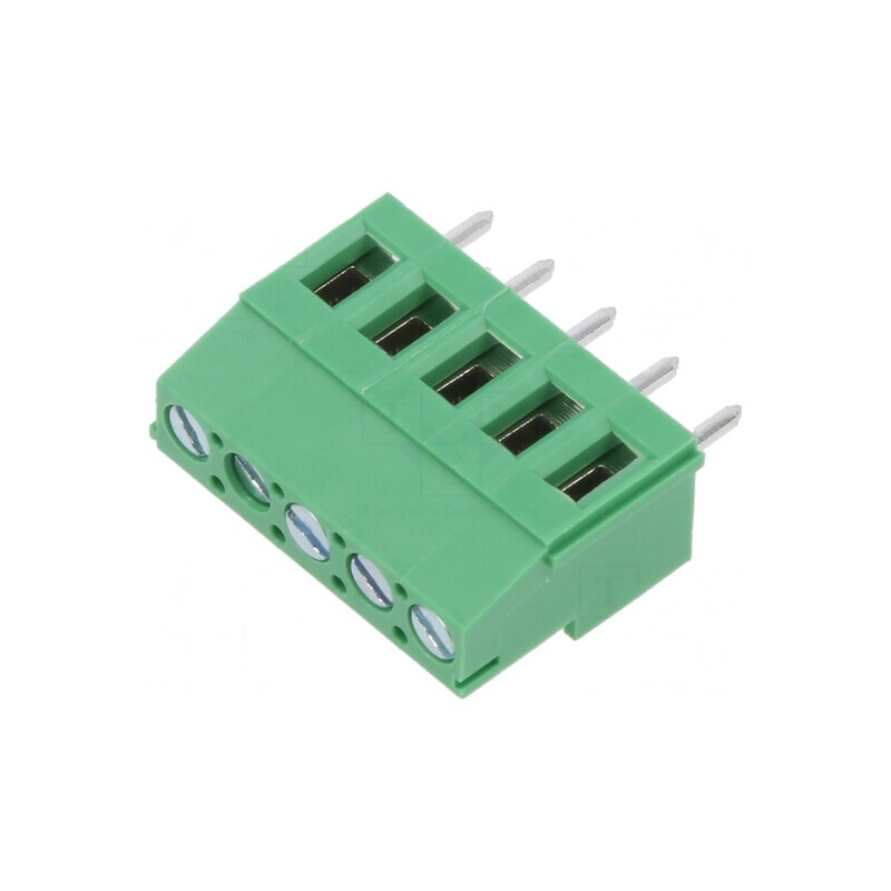 Regletă Conexiuni PCB 90° 5 Piste 5,08mm 16A | Electronic-mag.ro | Componente Electronice
