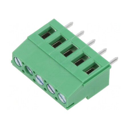 Regletă Conexiuni PCB 90° 5 Piste 5,08mm 16A | Electronic-mag.ro | Componente Electronice