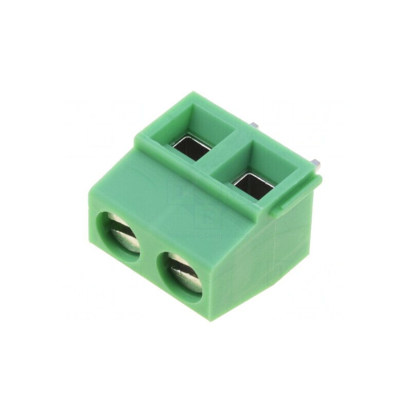 Regletă de conexiuni PCB 90° 5,08mm 2 piste 10A | Electronic-mag.ro | Componente Electronice