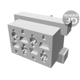 Soclu Micro-MaTch Mamă 4 PIN THT PCB 2x2 | Electronic-mag.ro | Componente Electronice