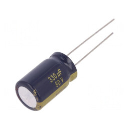 Condensator electrolitic low ESR 330uF 50V 12.5x20mm THT | Electronic-mag.ro | Componente Electronice