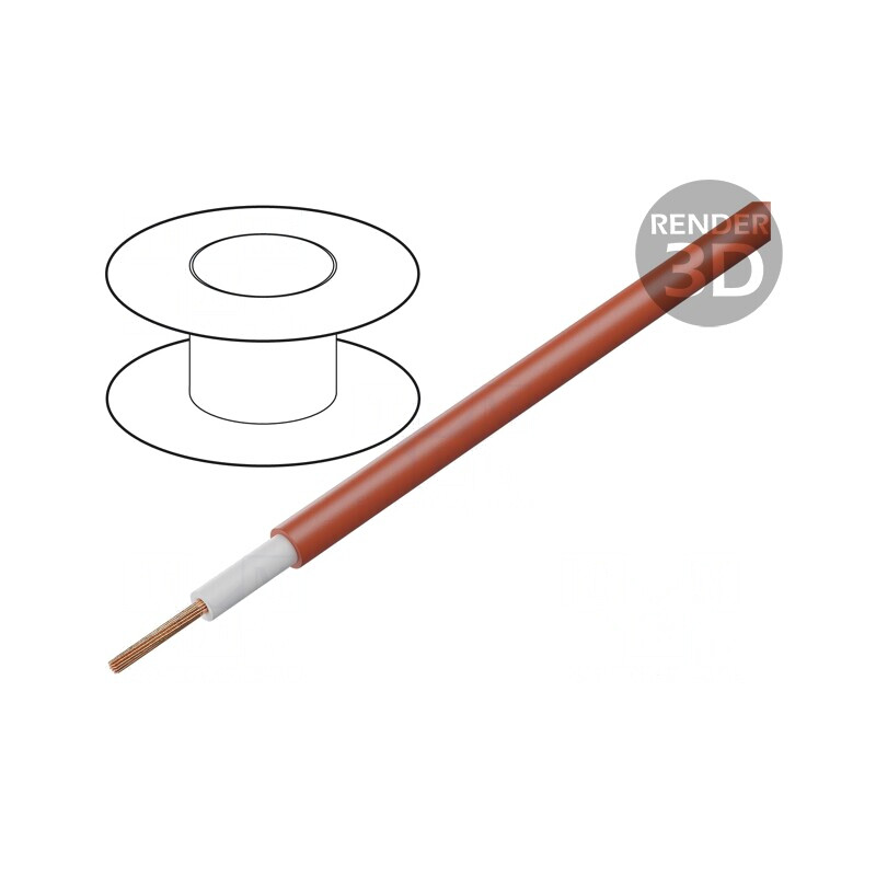 Cablu OFC PVC 1x0,5mm2 roșu 100m | Electronic-mag.ro | Componente Electronice