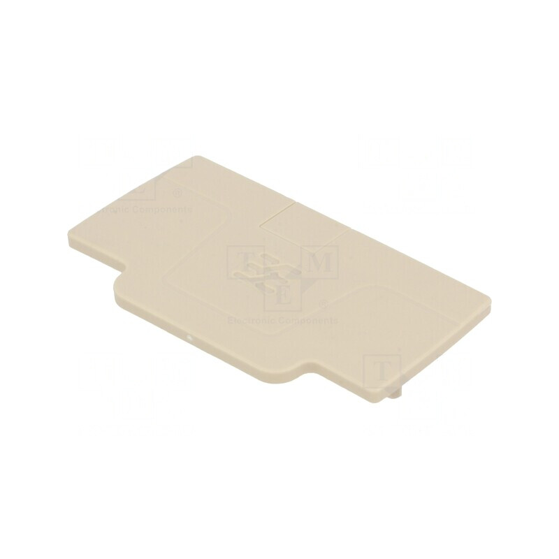 Placă extremitate bej 2,1mm UL94V-0 | Electronic-mag.ro | Componente Electronice