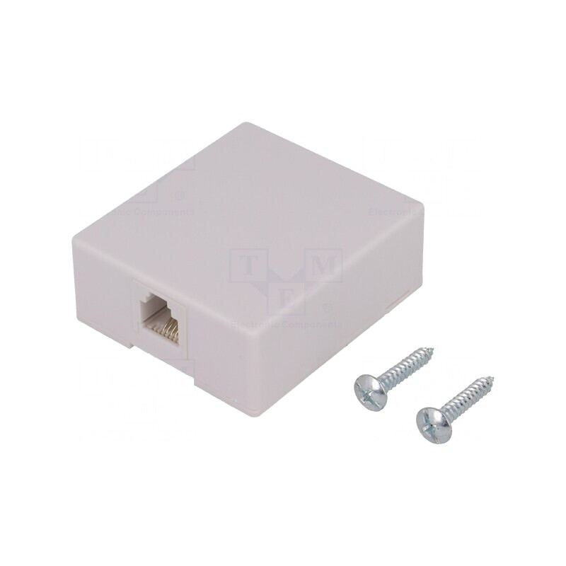 Soclu RJ11 6P4C Murale Înșurubare 57mm 50mm | Electronic-mag.ro | Componente Electronice