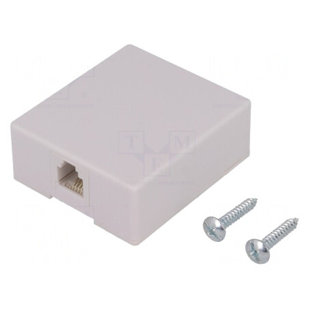 Soclu RJ11 6P4C Murale Înșurubare 57mm 50mm | Electronic-mag.ro | Componente Electronice