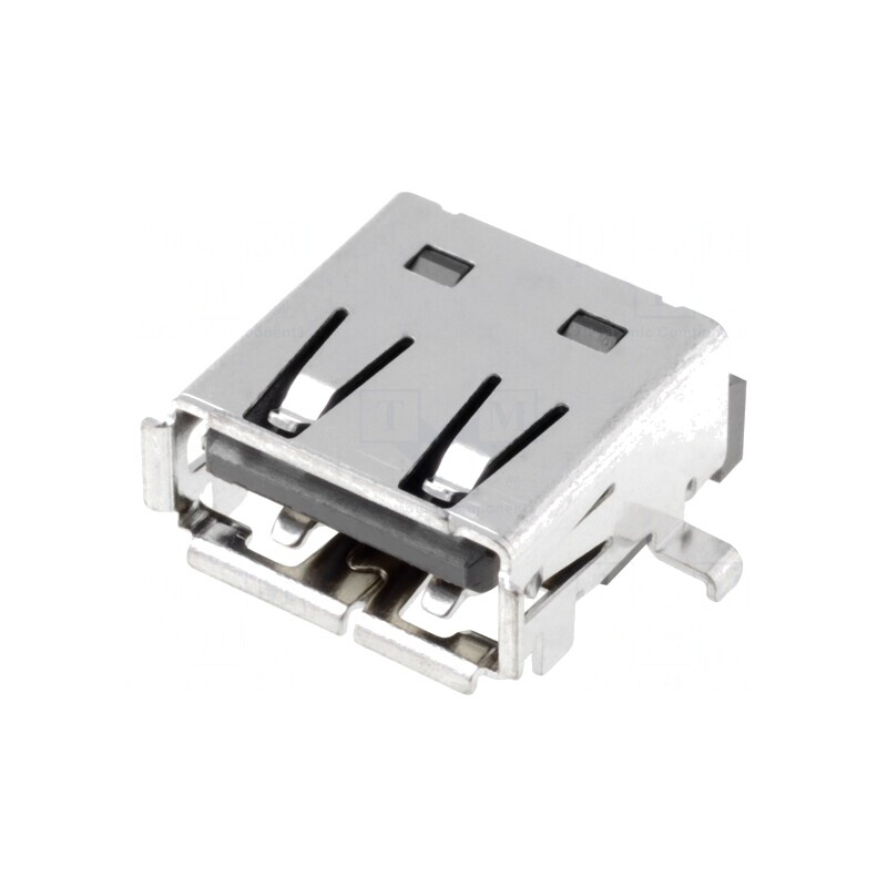 Conector USB A PCB SMT 4 pini orizontal aurit USB 2.0 | Electronic-mag.ro | Componente Electronice