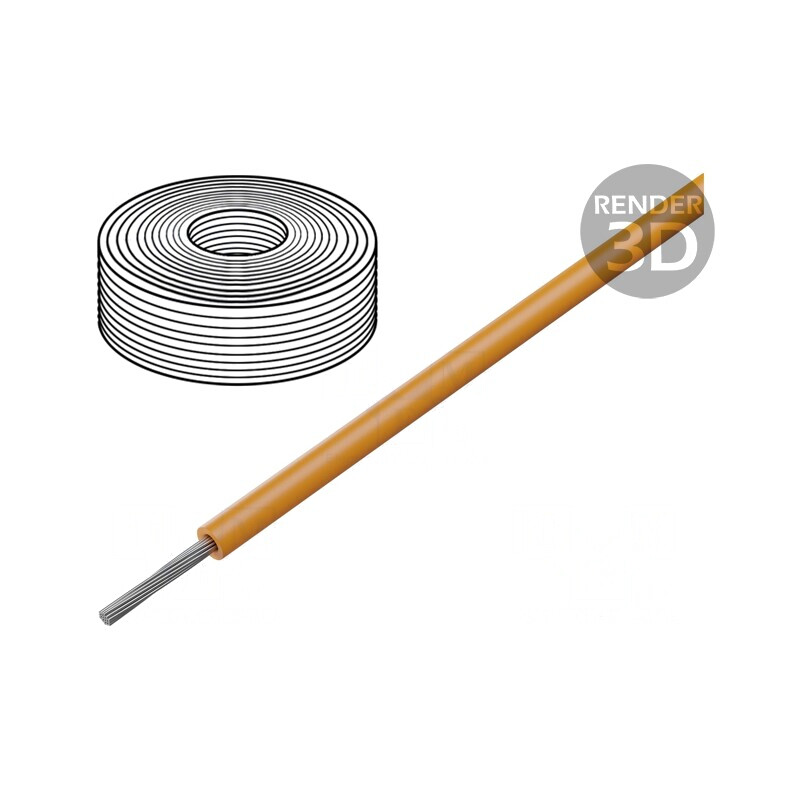 Cablu Siliconic Portocaliu 1x1mm² 100m | Electronic-mag.ro | Componente Electronice