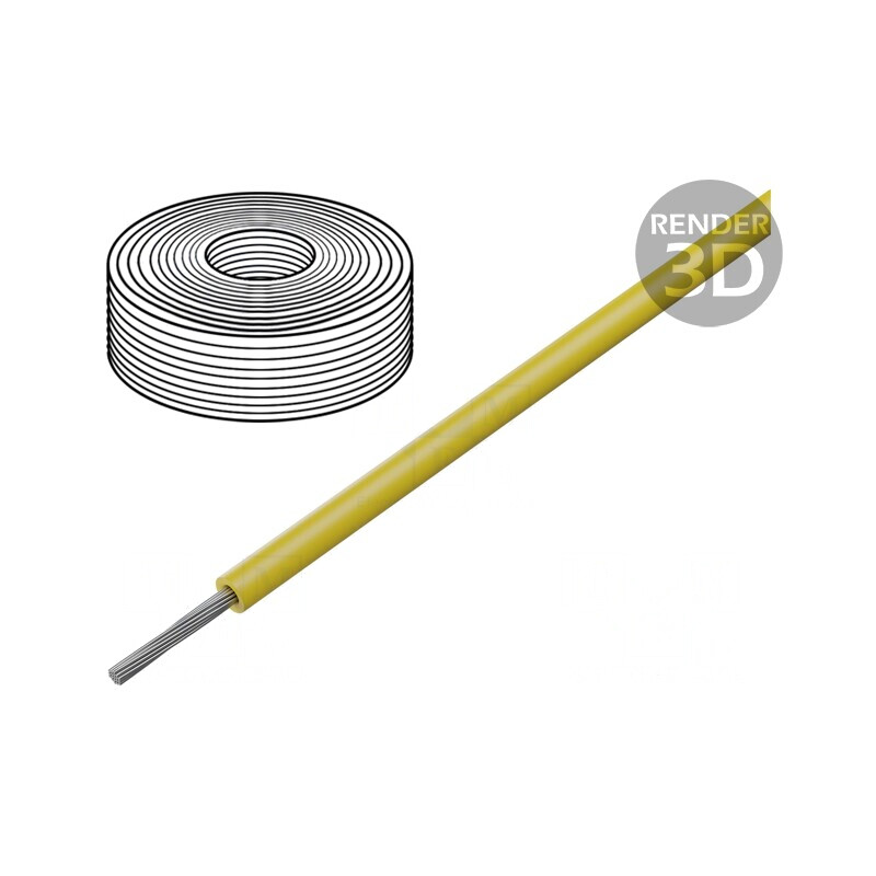 Cablu Siliconic Cupru Galben 1x1mm2 300V/500V | Electronic-mag.ro | Componente Electronice