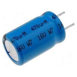 Condensator electrolitic low ESR 470uF 16V THT | Electronic-mag.ro | Componente Electronice
