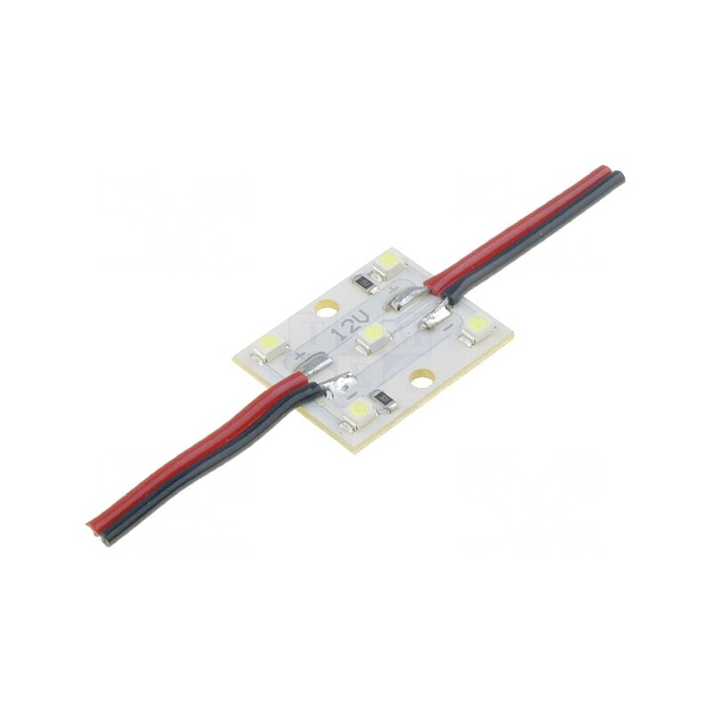 LED albă 0,48W 12V 26lm 120° 5 diode 27x22mm | Electronic-mag.ro | Componente Electronice