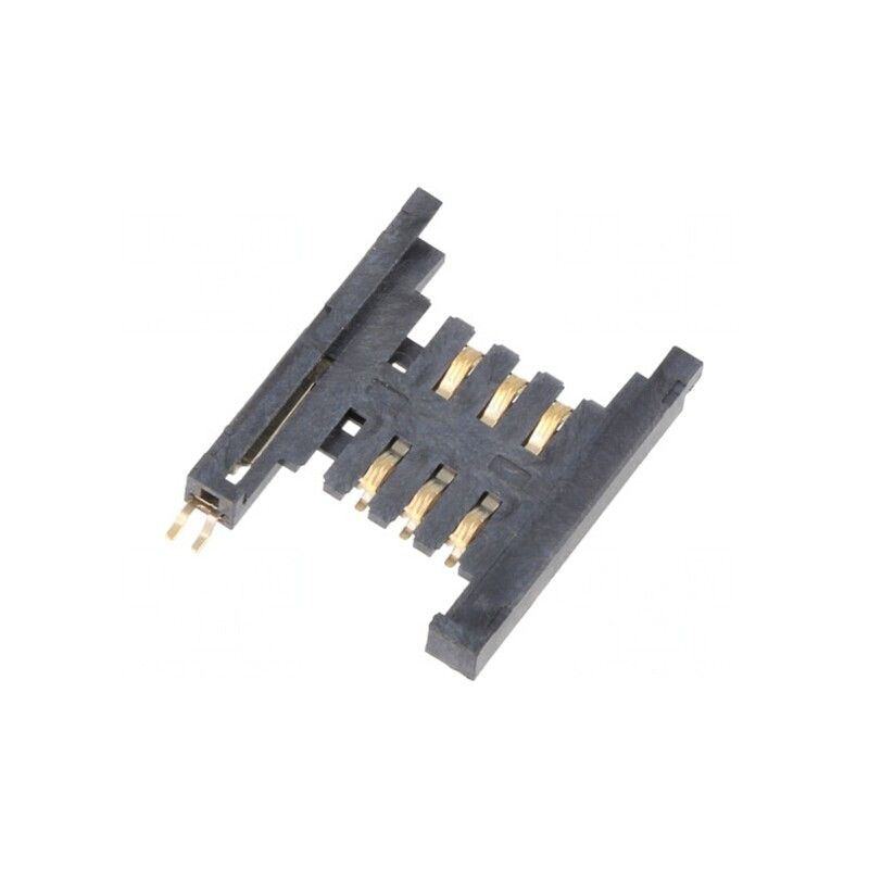Conector pentru carduri SIM aurit SMT fără ejector 1A | Electronic-mag.ro | Componente Electronice Conector pentru carduri SIM aurit SMT fără ejector 1A | Electronic-mag.ro | Componente Electronice