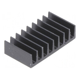 Radiator extrudat negru 10x19x4,8mm 35K/W | Electronic-mag.ro | Componente Electronice