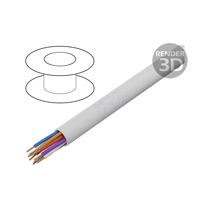 Cablu Telecomunicații 5x2x0,5mm Cu PVC Alb | Electronic-mag.ro | Componente Electronice