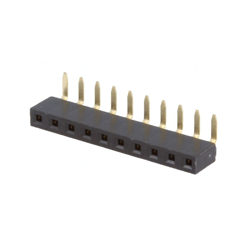 Soclu pini mamă 10 pini 90° 2,54mm THT | Electronic-mag.ro | Componente Electronice
