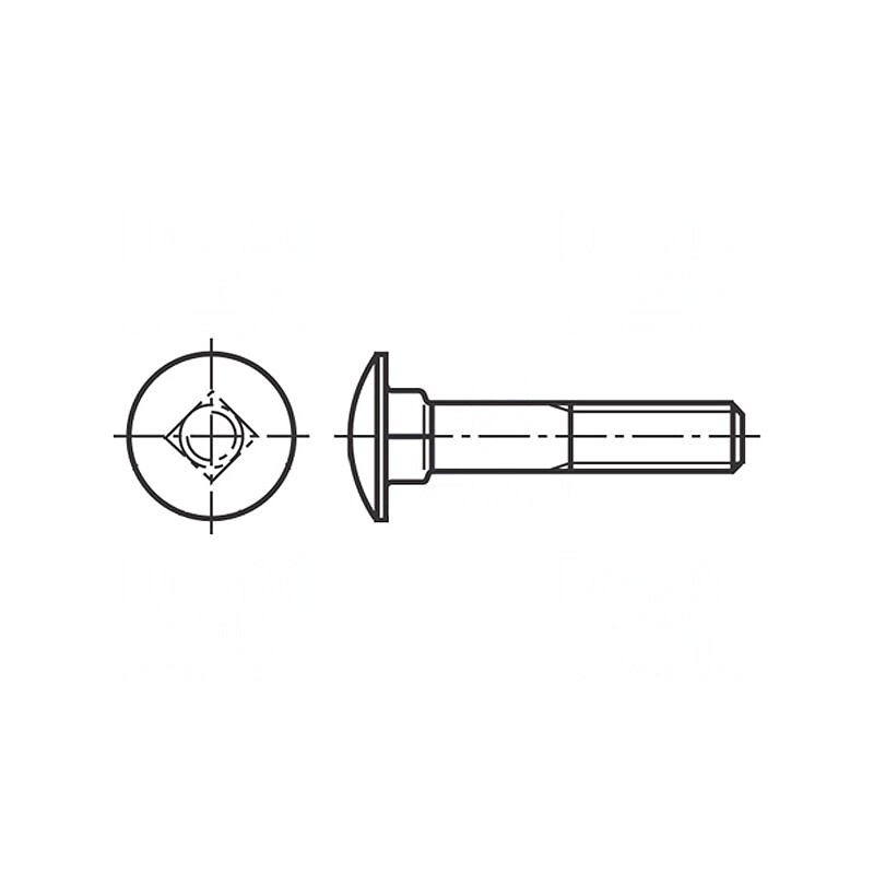Șurub Inoxidabil M8x100 Cap Buton DIN 603 | Electronic-mag.ro | Componente Electronice