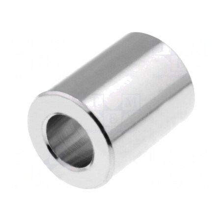 Manşon distanţier alamă nichel 20mm cilindric 8mm | Electronic-mag.ro | Componente Electronice