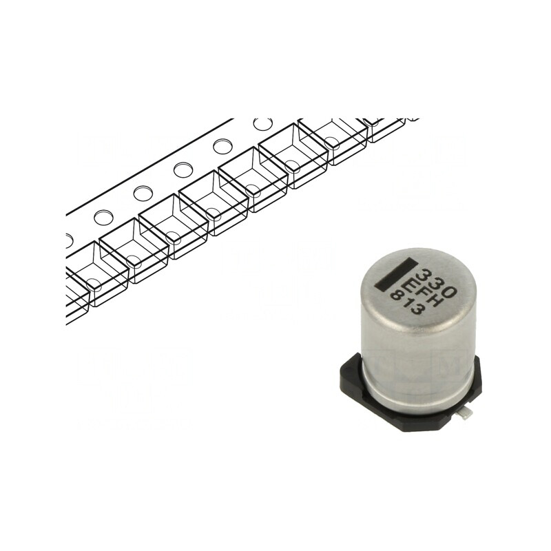 Condensator Electrolitic Low ESR SMD 330uF 25V 8x10.2mm | Electronic-mag.ro | Componente Electronice