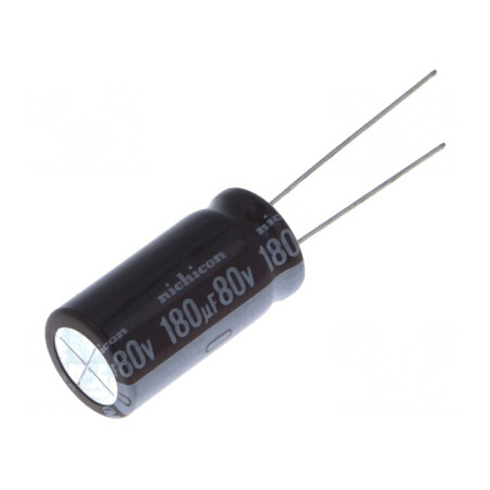 Condensator electrolitic low ESR 180uF 80V THT | Electronic-mag.ro | Componente Electronice
