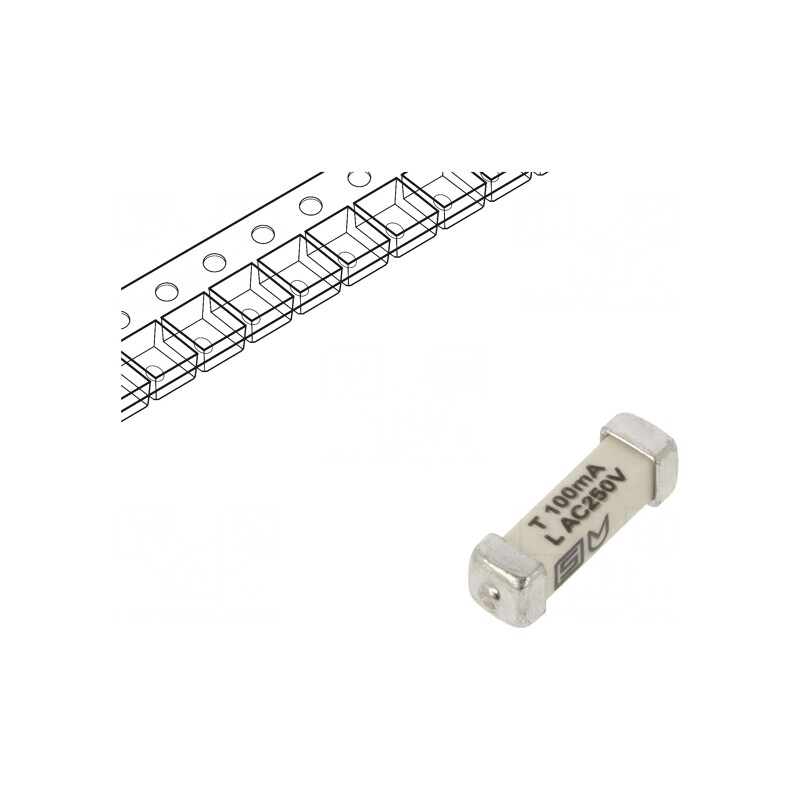 Siguranță Întârziere 100mA 250VAC 125VDC SMD Cupru | Electronic-mag.ro | Componente Electronice