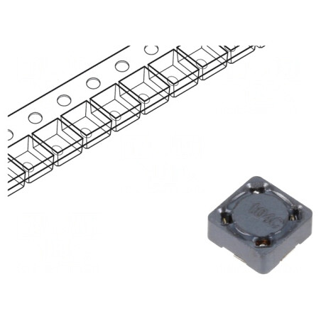 Inductor SMD 100uH 700mA 7,3x7,3x3,55mm | Electronic-mag.ro | Componente Electronice