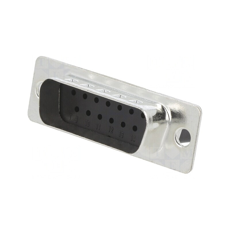 Mufă D-Sub 15 PIN Tată pe Cablu Neagră | Electronic-mag.ro | Componente Electronice