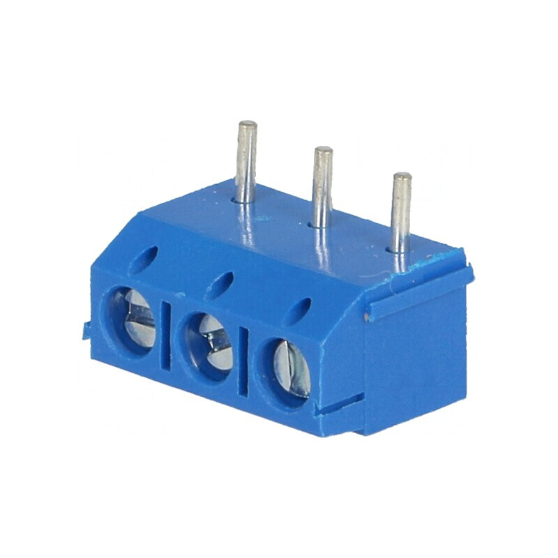 Regletă de Conexiuni PCB Dreaptă 5mm 3 Piste | Electronic-mag.ro | Componente Electronice