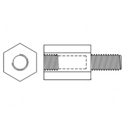 Piuliţă Distanţieră Filetată 80mm M4 | Electronic-mag.ro | Componente Electronice