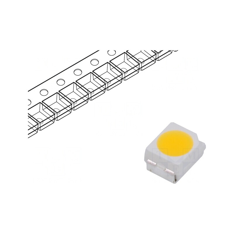 LED SMD 3528 Alb Cald 3000K  | Electronic-mag.ro | Componente Electronice