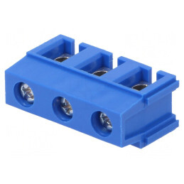 Regletă de conexiuni PCB 90° 7,5mm 3 piste 16A | Electronic-mag.ro | Componente Electronice