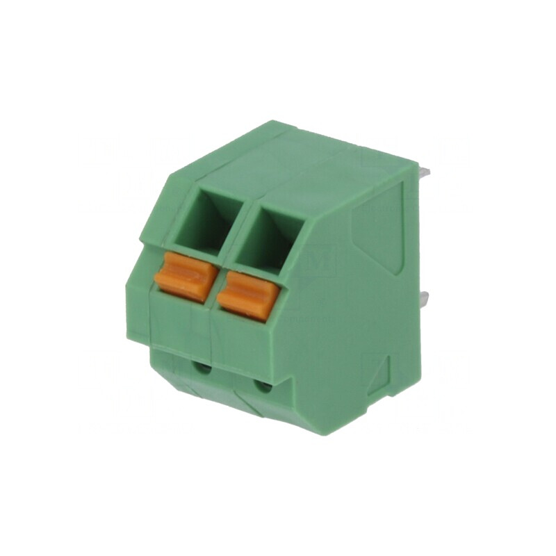 Regletă de conexiuni PCB 3,81mm 2 piste cu buton | Electronic-mag.ro | Componente Electronice