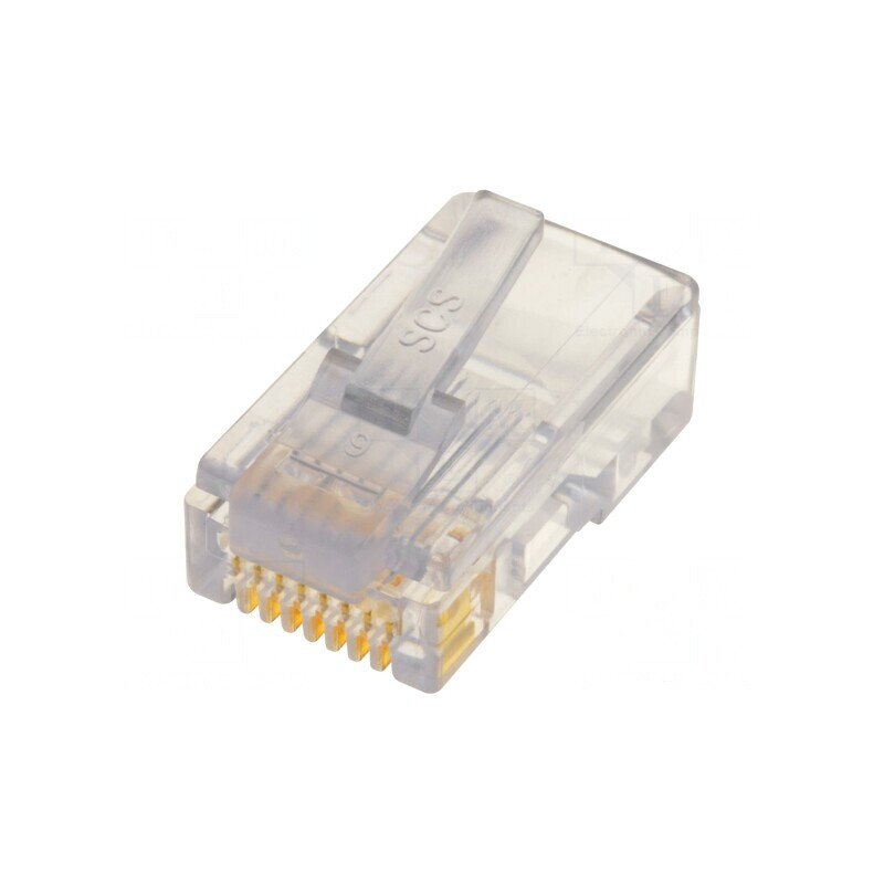 Mufă RJ45 8p8c pe cablu IDC crimpat | Electronic-mag.ro | Componente Electronice