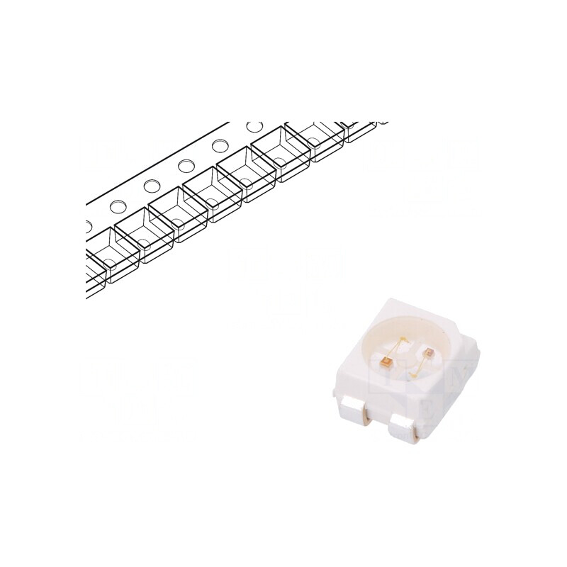 LED SMD 3528 Portocaliu/Verde 3.5x2.8mm 20mA 120° | Electronic-mag.ro | Componente Electronice