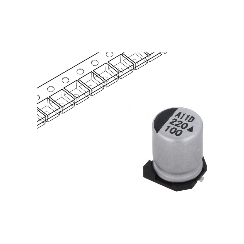 Condensator Electrolitic SMD 22uF 100V 8x10.5mm | Electronic-mag.ro | Componente Electronice Condensator Electrolitic SMD 22uF 100V 8x10.5mm | Electronic-mag.ro | Componente Electronice