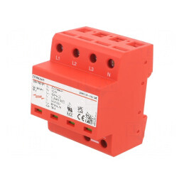 Limitator de supratensiuni Tip 1 2 12,5kA pentru şină DIN - Protecție împotriva supratensiunilor din rețea | Electronic-mag.ro |