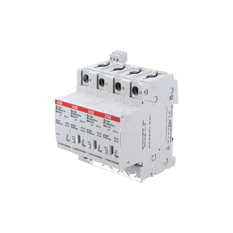 Limitator de supratensiuni Tip 2 Poli: 3 N In 8/20us: 40kA | Electronic-mag.ro | Componente Electronice