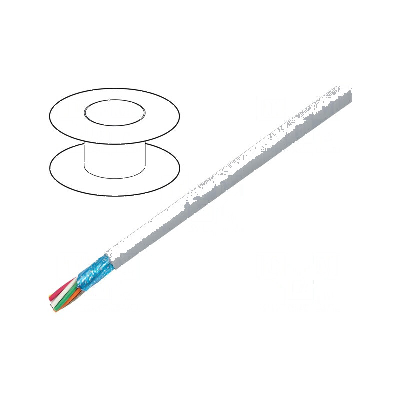 Cablu EcoCable Mini 8x28AWG gri închis | Electronic-mag.ro | Componente Electronice