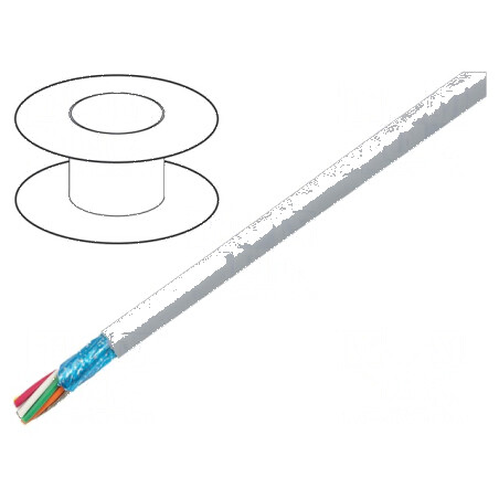 Cablu EcoCable Mini 8x28AWG gri închis | Electronic-mag.ro | Componente Electronice